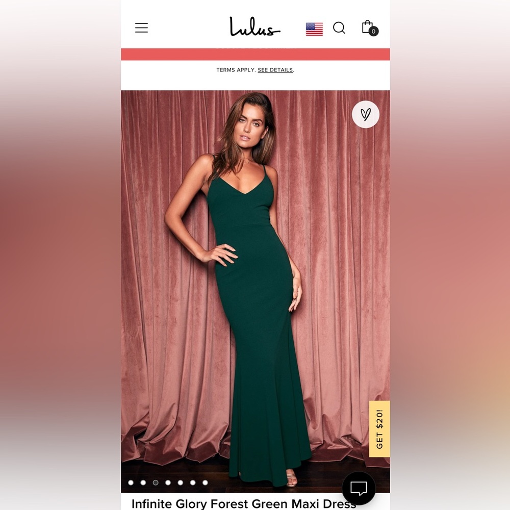 Lulus Infinite Glory Forest Green Maxi Dress